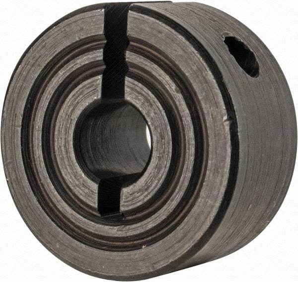 Climax Metal Products - 5mm Bore, Steel, One Piece Clamp Collar - 11/16" Outside Diam - Americas Tooling