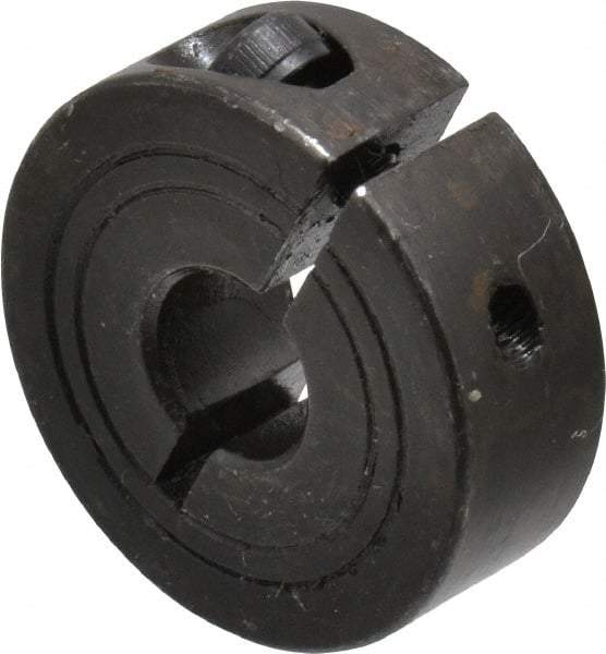 Climax Metal Products - 8mm Bore, Steel, One Piece Clamp Collar - 1" Outside Diam - Americas Tooling