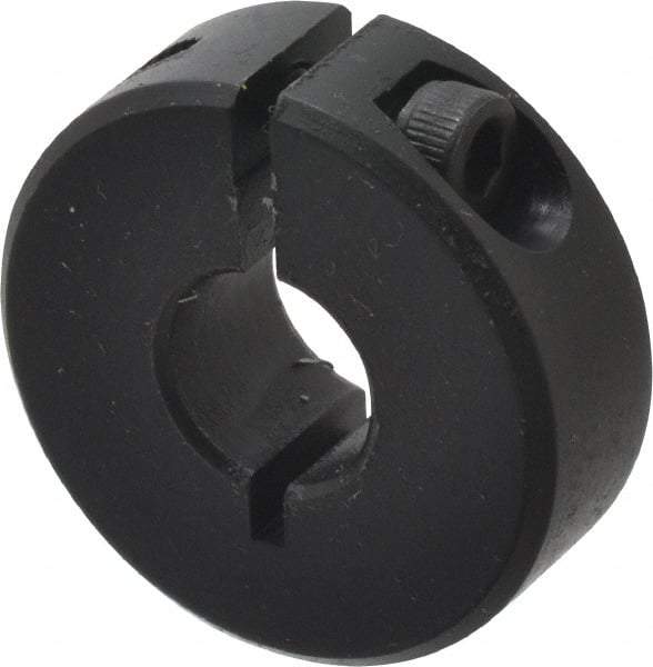 Climax Metal Products - 9mm Bore, Steel, One Piece Clamp Collar - 1" Outside Diam - Americas Tooling