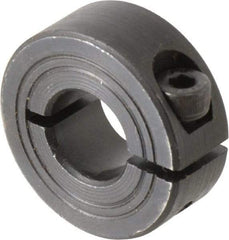 Climax Metal Products - 12mm Bore, Steel, One Piece Clamp Collar - 1-1/8" Outside Diam - Americas Tooling