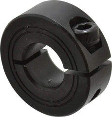 Climax Metal Products - 15mm Bore, Steel, One Piece Clamp Collar - 1-3/8" Outside Diam - Americas Tooling