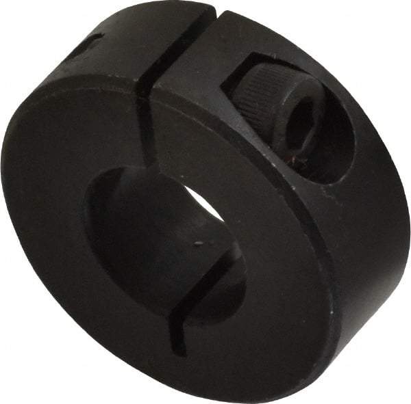 Climax Metal Products - 16mm Bore, Steel, One Piece Clamp Collar - 1-3/8" Outside Diam - Americas Tooling