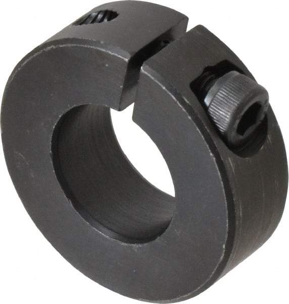 Climax Metal Products - 22mm Bore, Steel, One Piece Clamp Collar - 1-3/4" Outside Diam - Americas Tooling