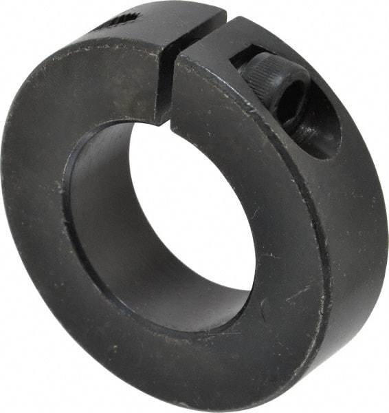 Climax Metal Products - 30mm Bore, Steel, One Piece Clamp Collar - 2-1/8" Outside Diam - Americas Tooling