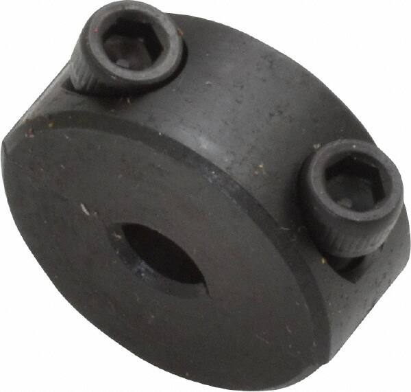 Climax Metal Products - 3/16" Bore, Steel, Two Piece Shaft Collar - 11/16" Outside Diam, 5/16" Wide - Americas Tooling