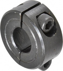 Climax Metal Products - 3/8" Bore, Steel, Two Piece Shaft Collar - 7/8" Outside Diam, 3/8" Wide - Americas Tooling