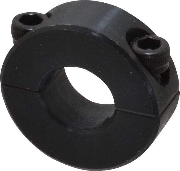 Climax Metal Products - 1/2" Bore, Steel, Two Piece Shaft Collar - 1-1/8" Outside Diam, 13/32" Wide - Americas Tooling