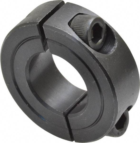 Climax Metal Products - 3/4" Bore, Steel, Two Piece Shaft Collar - 1-1/2" Outside Diam, 1/2" Wide - Americas Tooling