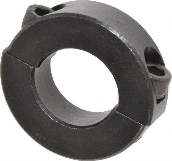 Climax Metal Products - 15/16" Bore, Steel, Two Piece Two Piece Split Shaft Collar - 1-3/4" Outside Diam, 1/2" Wide - Americas Tooling