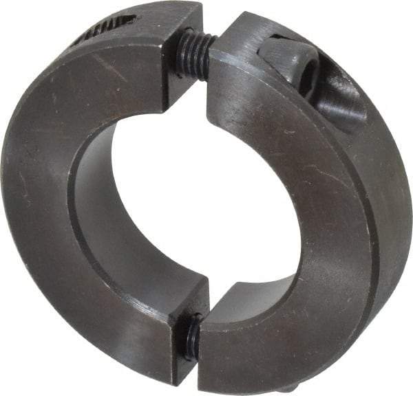 Climax Metal Products - 1-3/16" Bore, Steel, Two Piece Shaft Collar - 2-1/16" Outside Diam, 1/2" Wide - Americas Tooling