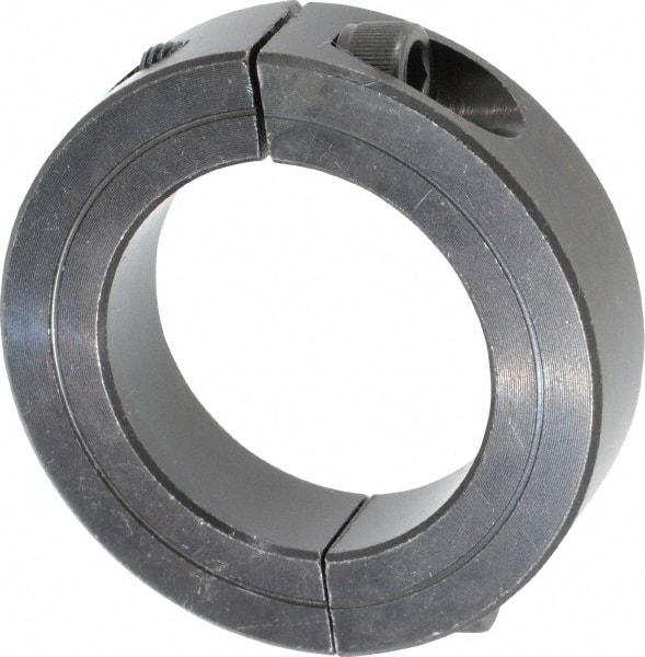 Climax Metal Products - 1-7/16" Bore, Steel, Two Piece Shaft Collar - 2-1/4" Outside Diam, 9/16" Wide - Americas Tooling