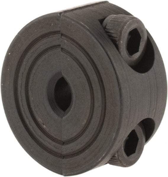 Climax Metal Products - 4mm Bore, Steel, Two Piece Shaft Collar - 11/16" Outside Diam - Americas Tooling