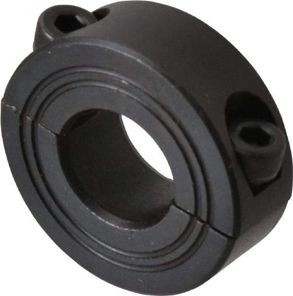 Climax Metal Products - 14mm Bore, Steel, Two Piece Shaft Collar - 1-1/4" Outside Diam - Americas Tooling