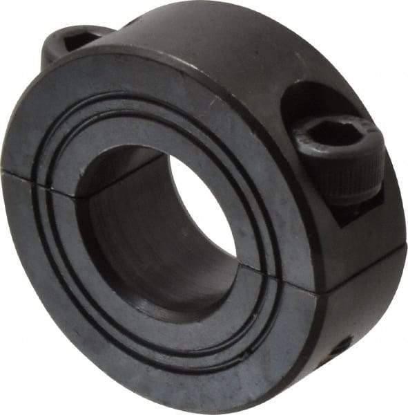 Climax Metal Products - 16mm Bore, Steel, Two Piece Shaft Collar - 1-3/8" Outside Diam - Americas Tooling