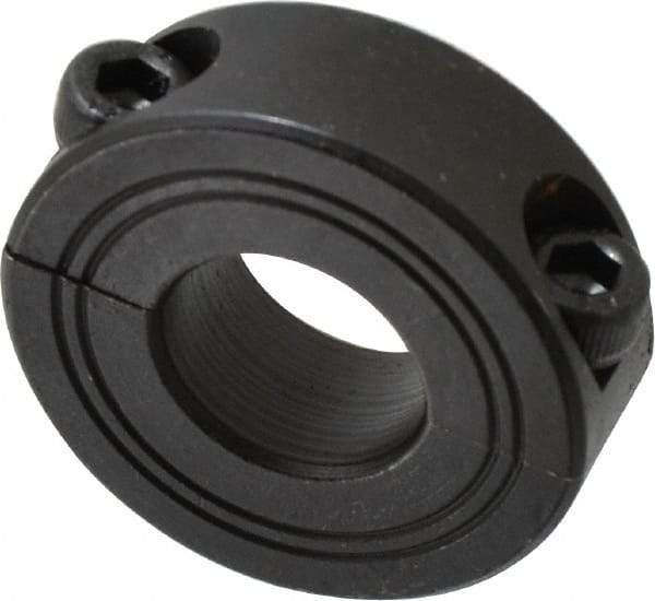 Climax Metal Products - 17mm Bore, Steel, Two Piece Shaft Collar - 1-1/2" Outside Diam - Americas Tooling