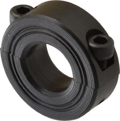 Climax Metal Products - 18mm Bore, Steel, Two Piece Shaft Collar - 1-1/2" Outside Diam - Americas Tooling