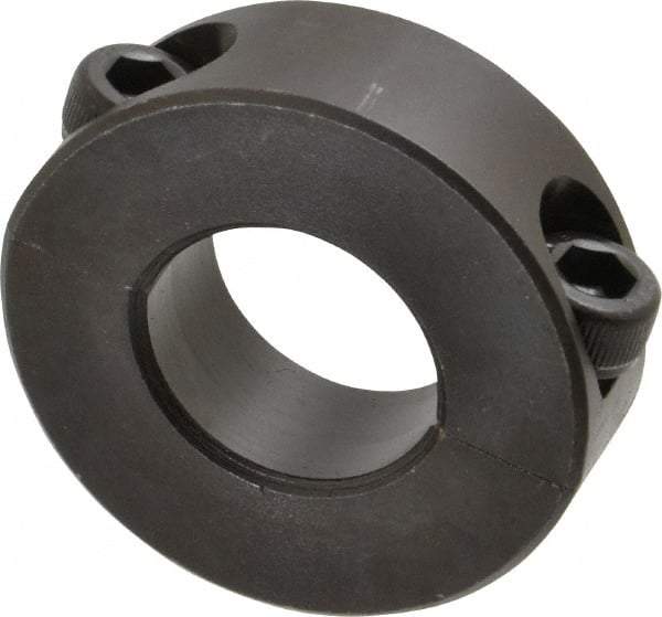 Climax Metal Products - 22mm Bore, Steel, Two Piece Shaft Collar - 1-3/4" Outside Diam - Americas Tooling