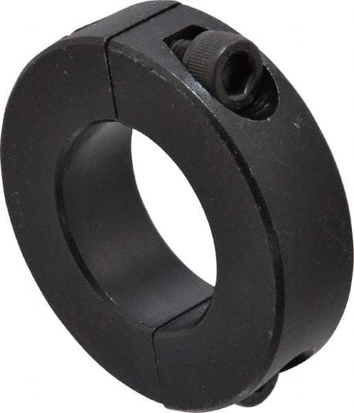 Climax Metal Products - 30mm Bore, Steel, Two Piece Shaft Collar - 2-1/8" Outside Diam - Americas Tooling