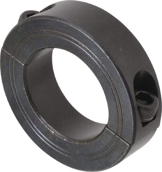 Climax Metal Products - 34mm Bore, Steel, Two Piece Shaft Collar - 2-1/4" Outside Diam - Americas Tooling