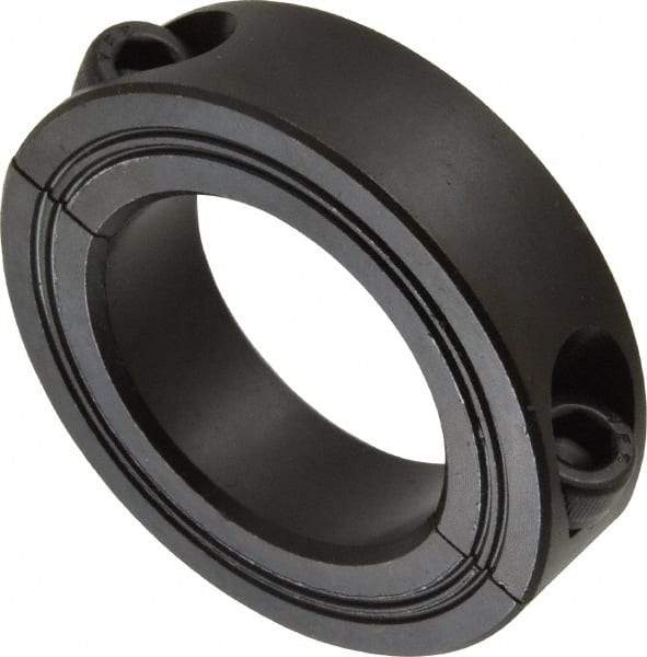 Climax Metal Products - 35mm Bore, Steel, Two Piece Shaft Collar - 2-1/4" Outside Diam - Americas Tooling