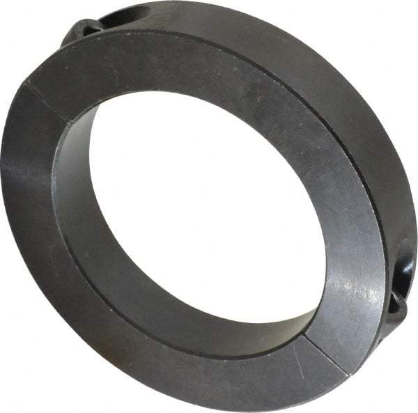 Climax Metal Products - 75mm Bore, Steel, Two Piece Shaft Collar - 4-1/4" Outside Diam - Americas Tooling