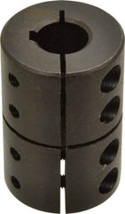 Climax Metal Products - 5/8" Inside x 1-1/2" Outside Diam, Rigid Coupling with Keyway - 2-1/4" Long x 3/16" Keyway Width - Americas Tooling