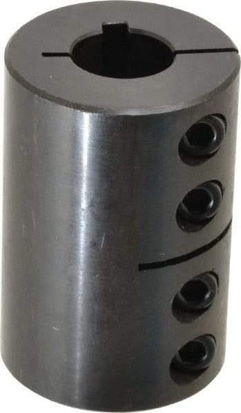 Climax Metal Products - 3/4" Inside x 1-3/4" Outside Diam, Rigid Coupling with Keyway - 2-5/8" Long x 3/16" Keyway Width - Americas Tooling