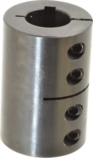 Climax Metal Products - 1" Inside x 2" Outside Diam, Rigid Coupling with Keyway - 3" Long x 1/4" Keyway Width - Americas Tooling