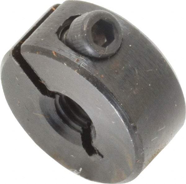 Climax Metal Products - 10-32 Thread, Steel, One Piece Threaded Shaft Collar - 11/16" Outside Diam, 5/16" Wide - Americas Tooling