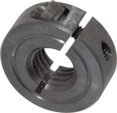 Climax Metal Products - 1/2-13 Thread, Steel, One Piece Threaded Shaft Collar - 1-1/8" Outside Diam, 13/32" Wide - Americas Tooling