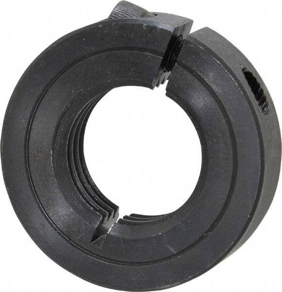 Climax Metal Products - 1-8 Thread, Steel, One Piece Threaded Shaft Collar - 1-3/4" Outside Diam, 1/2" Wide - Americas Tooling