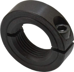 Climax Metal Products - 1-14 Thread, Steel, One Piece Threaded Shaft Collar - 1-3/4" Outside Diam, 1/2" Wide - Americas Tooling