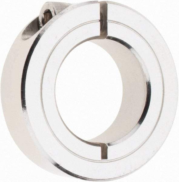 Climax Metal Products - 1" Bore, Stainless Steel, One Piece Clamp Collar - 1-3/4" Outside Diam, 1/2" Wide - Americas Tooling