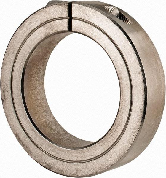 Climax Metal Products - 1-15/16" Bore, Stainless Steel, One Piece Clamp Collar - 3" Outside Diam, 11/16" Wide - Americas Tooling