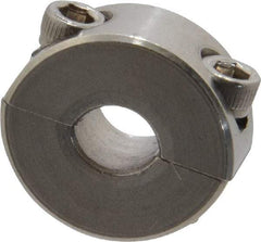 Climax Metal Products - 1/4" Bore, Stainless Steel, Two Piece Shaft Collar - 11/16" Outside Diam, 5/16" Wide - Americas Tooling