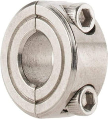 Climax Metal Products - 5/16" Bore, Stainless Steel, Two Piece Shaft Collar - 11/16" Outside Diam, 5/16" Wide - Americas Tooling