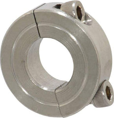 Climax Metal Products - 5/8" Bore, Stainless Steel, Two Piece Shaft Collar - 1-5/16" Outside Diam, 7/16" Wide - Americas Tooling