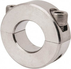 Climax Metal Products - 3/4" Bore, Stainless Steel, Two Piece Shaft Collar - 1-1/2" Outside Diam, 1/2" Wide - Americas Tooling