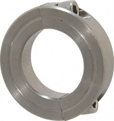 Climax Metal Products - 1-1/8" Bore, Stainless Steel, Two Piece Shaft Collar - 1-7/8" Outside Diam, 1/2" Wide - Americas Tooling