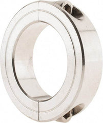 Climax Metal Products - 1-7/16" Bore, Stainless Steel, Two Piece Shaft Collar - 2-1/4" Outside Diam, 9/16" Wide - Americas Tooling