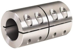 Climax Metal Products - 1-1/4" Inside x 2-1/16" Outside Diam, One Piece Split Clamping Collar - 3-1/4" Long - Americas Tooling