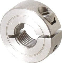 Climax Metal Products - 1/2-20 Thread, Stainless Steel, One Piece Threaded Shaft Collar - 1-1/8" Outside Diam, 13/32" Wide - Americas Tooling