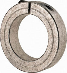 Climax Metal Products - 1-15/16" Bore, Aluminum, One Piece Clamp Collar - 3" Outside Diam, 11/16" Wide - Americas Tooling