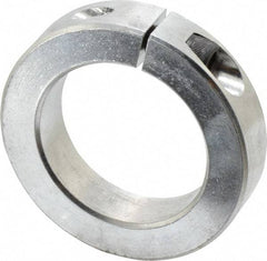 Climax Metal Products - 2" Bore, Aluminum, One Piece Clamp Collar - 3" Outside Diam, 11/16" Wide - Americas Tooling