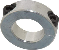 Climax Metal Products - 1" Bore, Aluminum, Two Piece Shaft Collar - 1-3/4" Outside Diam, 1/2" Wide - Americas Tooling