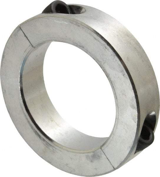 Climax Metal Products - 2" Bore, Aluminum, Two Piece Shaft Collar - 3" Outside Diam, 11/16" Wide - Americas Tooling