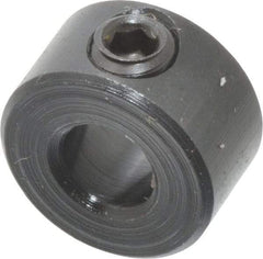 Climax Metal Products - 3/16" Bore, Steel, Set Screw Shaft Collar - 7/16" Outside Diam, 1/4" Wide - Americas Tooling