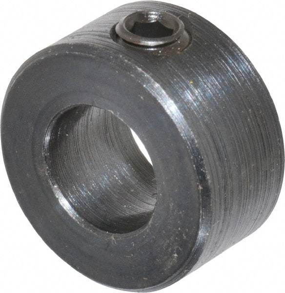 Climax Metal Products - 7/16" Bore, Steel, Set Screw Shaft Collar - 7/8" Outside Diam, 7/16" Wide - Americas Tooling