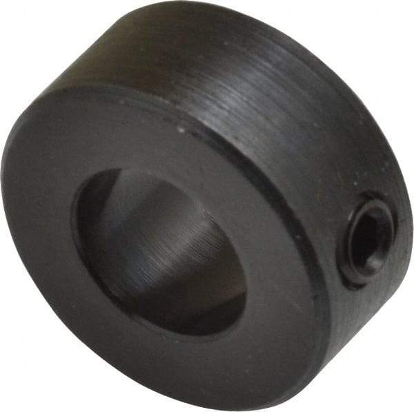 Climax Metal Products - 1/2" Bore, Steel, Set Screw Shaft Collar - 1" Outside Diam, 7/16" Wide - Americas Tooling