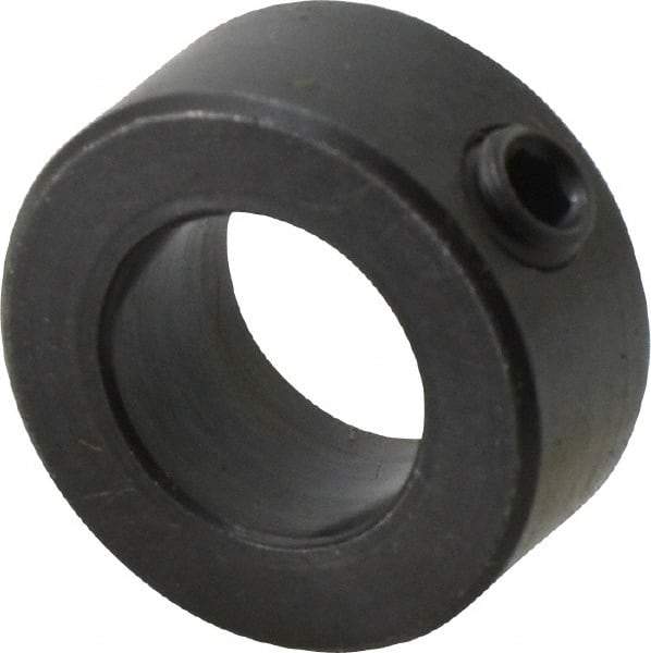 Climax Metal Products - 9/16" Bore, Steel, Set Screw Shaft Collar - 1" Outside Diam, 7/16" Wide - Americas Tooling